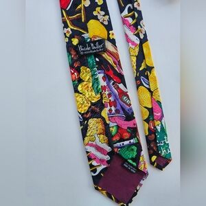 Nicole Miller 1990 Vintage Novelty Necktie – Rare Food Theme Print